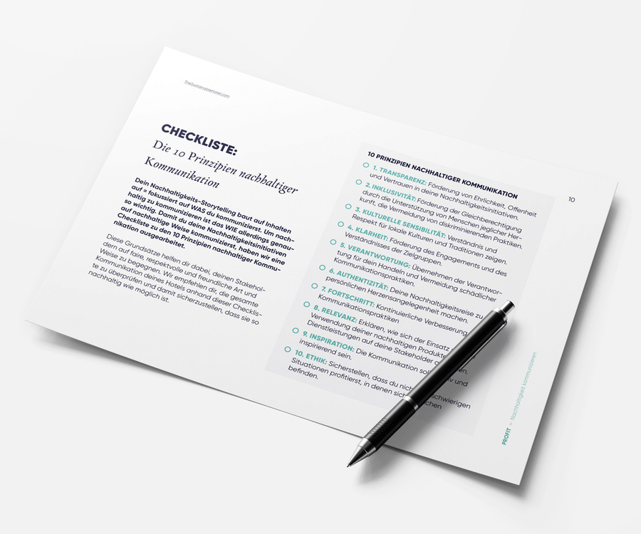 Bild des Templates zur Kommunikation von Nachhaltigkeit in drei Schritten.